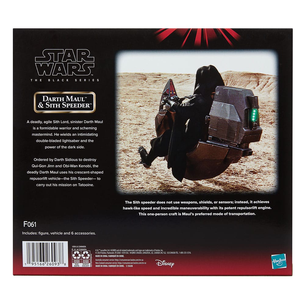 Véhicule Darth Maul & Sith Speeder – The Black Series (Hasbro) – Star Wars – 15cm