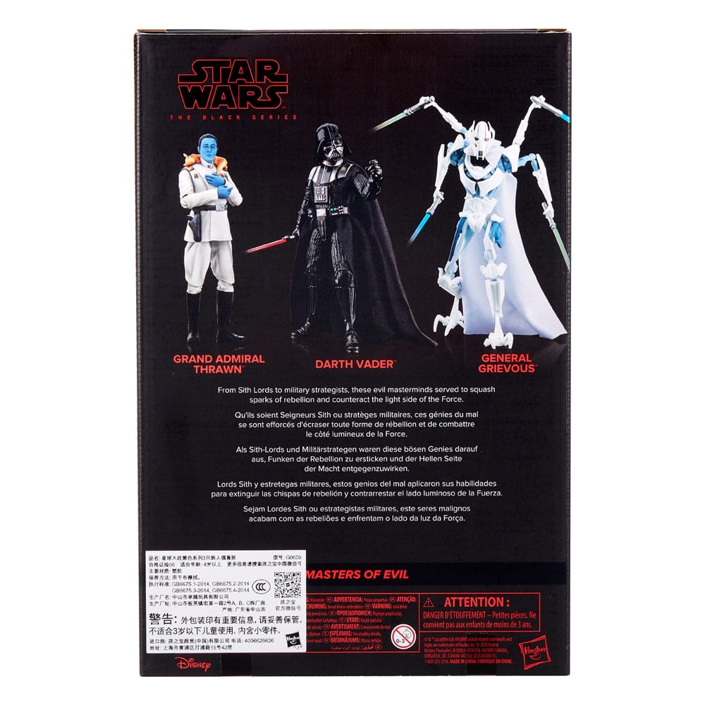 STAR WARS BLACK SERIES 3-PACK MASTERS OF EVIL