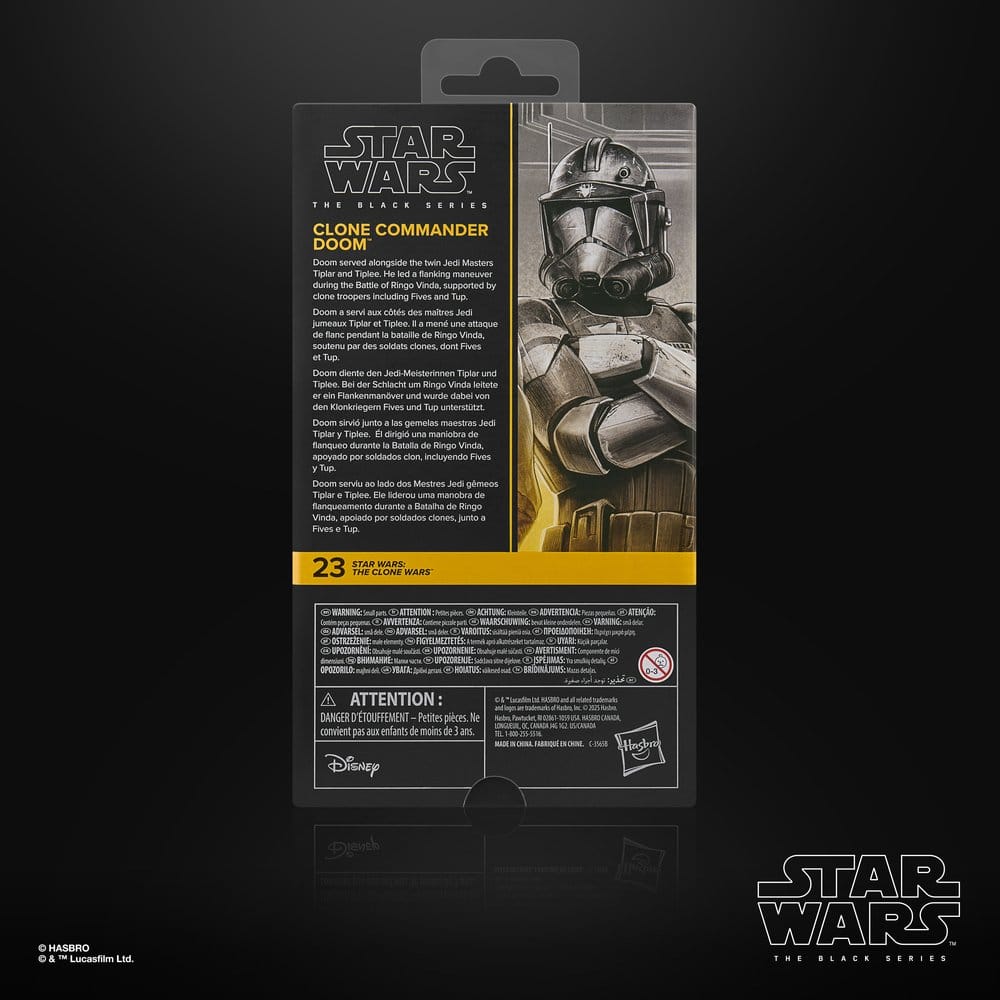 Figurine Clone Commander Doom – The Black Series (Hasbro) – Star Wars: The Clone Wars – 15cm