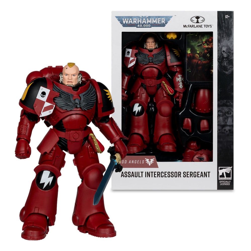 Figurine Assault Intercessor Sergeant (Blood Angel) – Warhammer Art (McFarlane Toys) – Warhammer 40,000 – 18cm