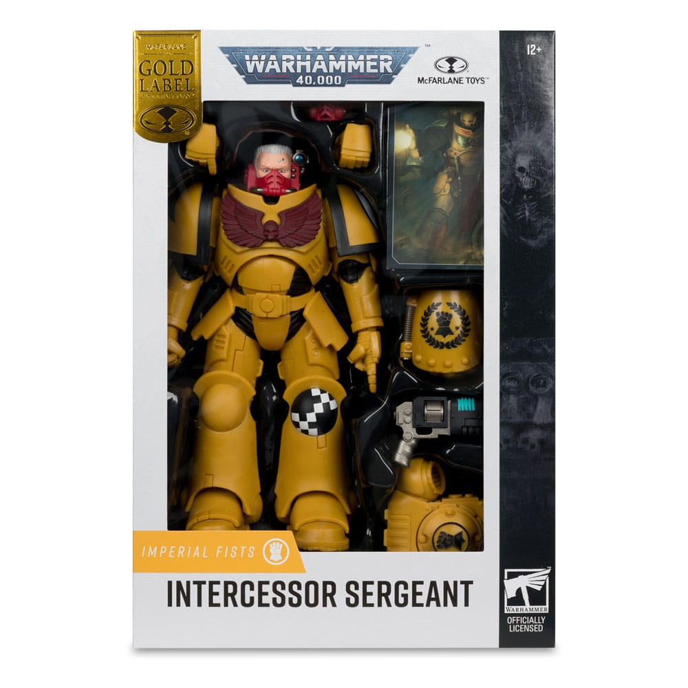 Figurinefigurine Intercessor Sergeant (Imperial Fist) (Gold Label)  – Warhammer Art (McFarlane Toys) – Warhammer 40,000 – 18cm