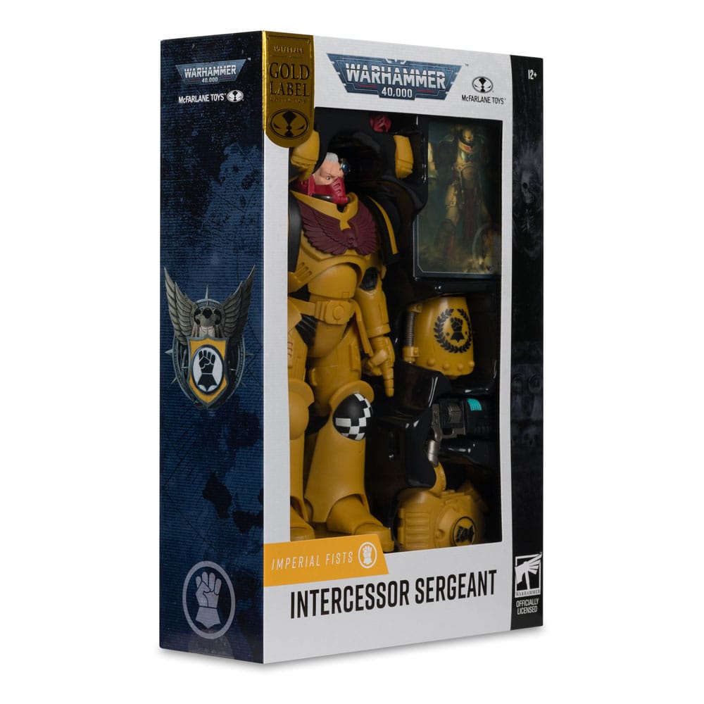 Figurinefigurine Intercessor Sergeant (Imperial Fist) (Gold Label)  – Warhammer Art (McFarlane Toys) – Warhammer 40,000 – 18cm