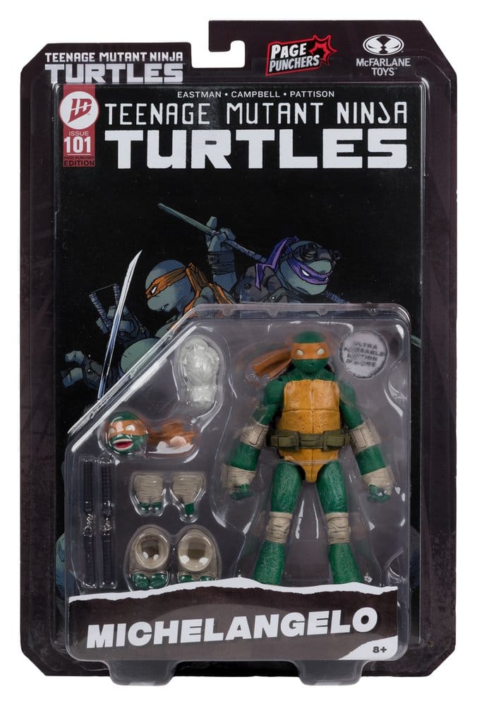 Figurine Michelangelo – Page Punchers (McFarlane Toys) – Tortues Ninja – 13cm