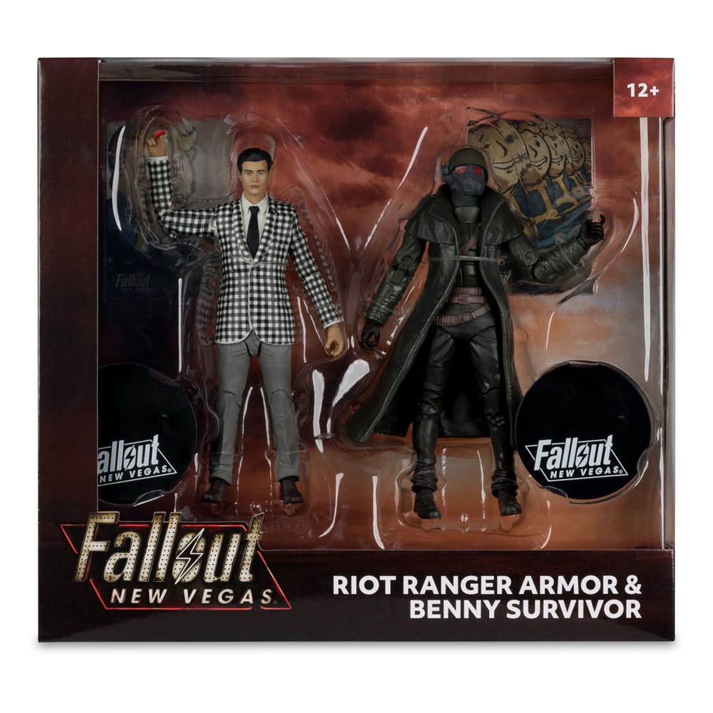 Fallout: New Vegas pack 2 statuettes Riot Ranger Armor & Benny Survivor 18 cm
