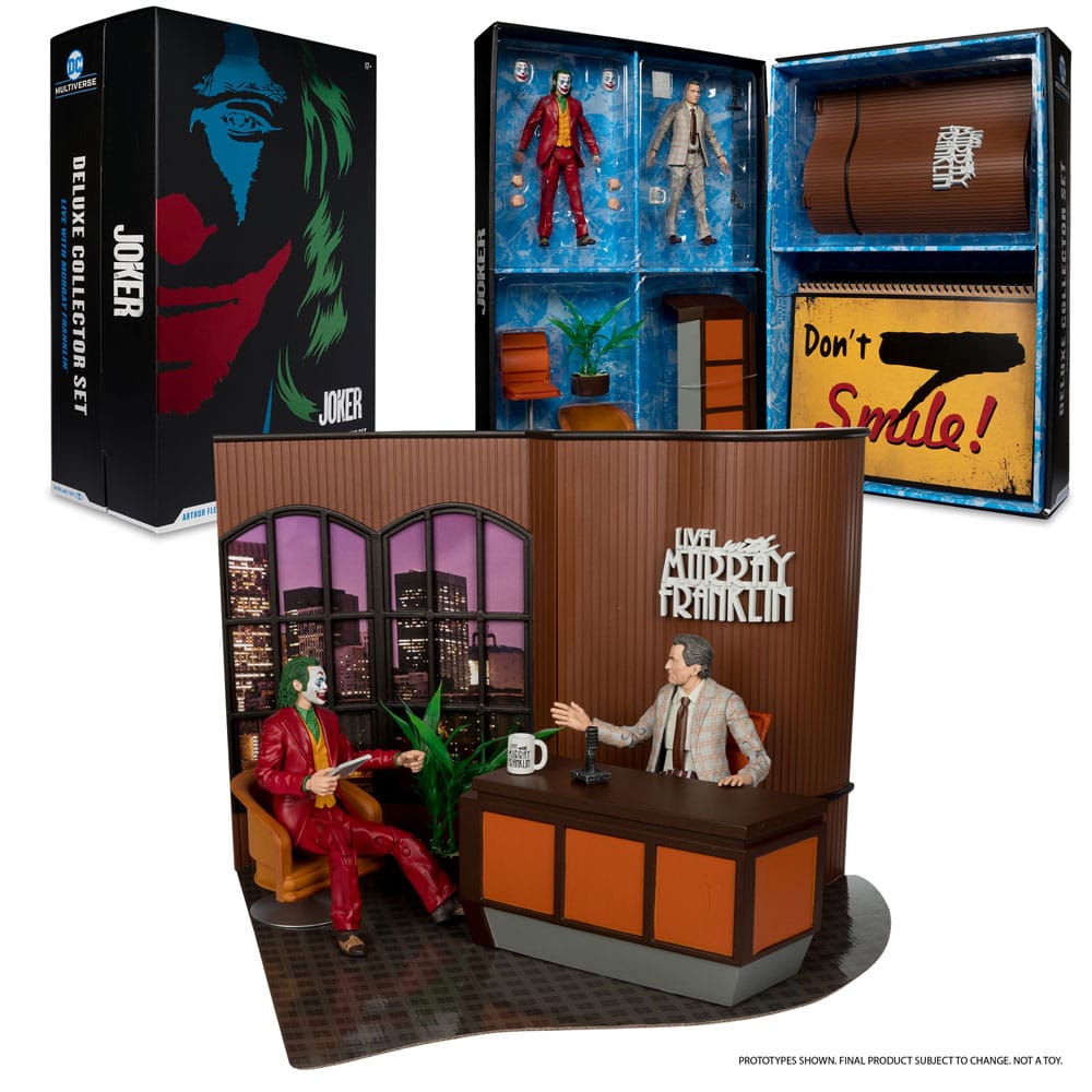McFarlane Toys - DC Multiverse Joker Movie (édition limitée Deluxe Collector Set – Live with Murray Franklin)