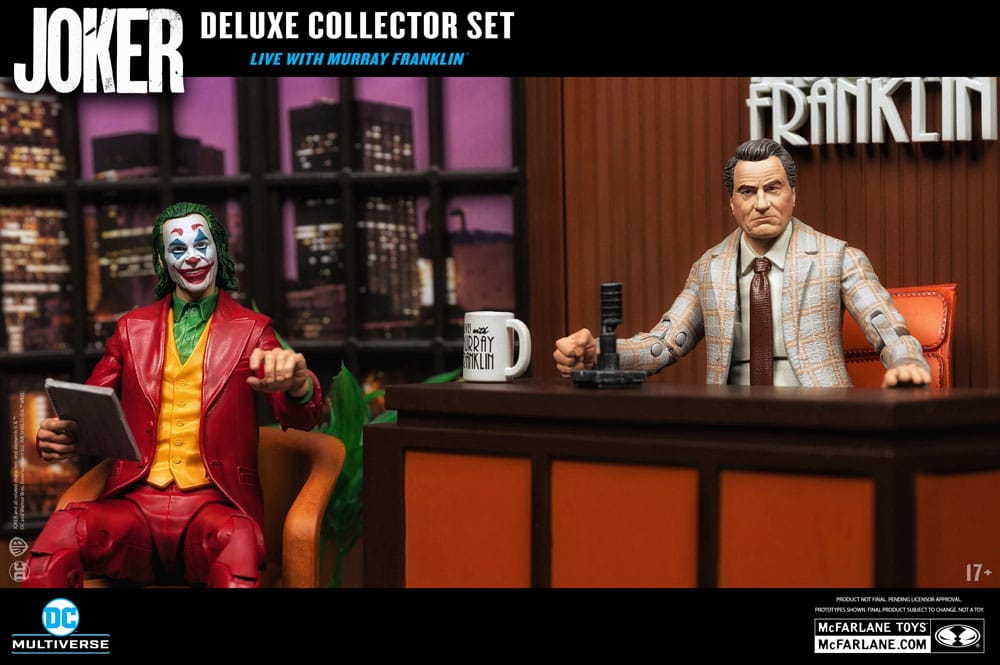 McFarlane Toys - DC Multiverse Joker Movie (édition limitée Deluxe Collector Set – Live with Murray Franklin)