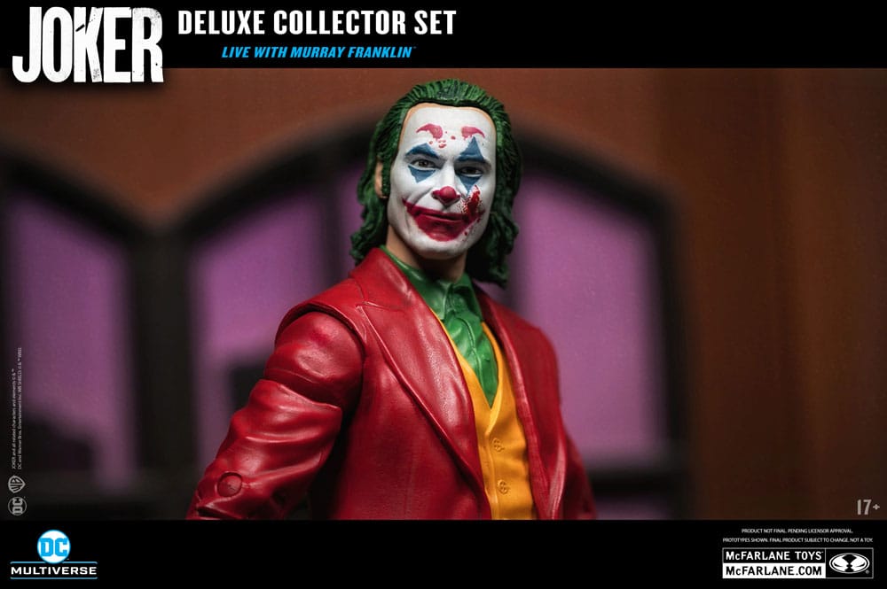McFarlane Toys - DC Multiverse Joker Movie (édition limitée Deluxe Collector Set – Live with Murray Franklin)