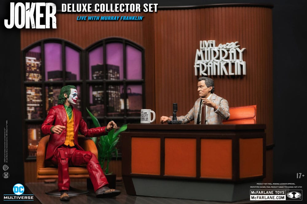 McFarlane Toys - DC Multiverse Joker Movie (édition limitée Deluxe Collector Set – Live with Murray Franklin)